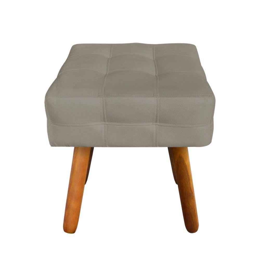 Puff Elisa Suede Marrom Rato Pés Palito - 2