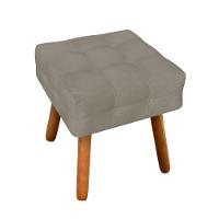 Puff Elisa Suede Marrom Rato Pés Palito - 1