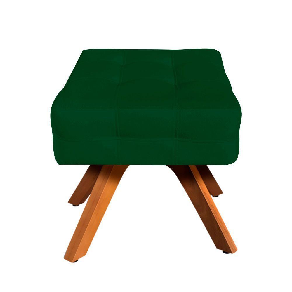 Puff Giratório Elisa Suede Base Madeira Mm30 Verde - 3