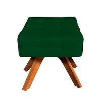 Puff Giratório Elisa Suede Base Madeira Mm30 Verde - 5