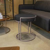 Puff Love Suede Preto Base Industrial Cobre D´rossi - 2