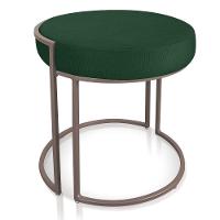 Puff Love Suede Verde Base Industrial Cobre D´rossi - 1