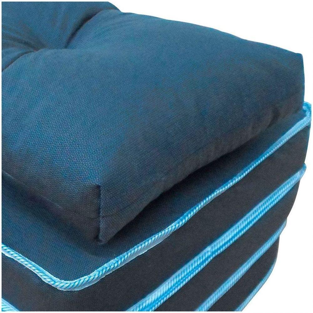 Puff 3 Em 1 Conforto F.a. Maringá 60x60x30cm Azul - 2