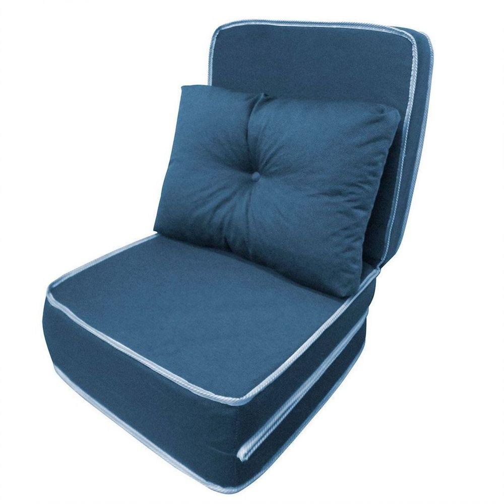 Puff 3 Em 1 Conforto F.a. Maringá 60x60x30cm Azul - 5