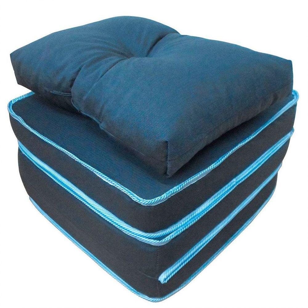Puff 3 Em 1 Conforto F.a. Maringá 60x60x30cm Azul - 6