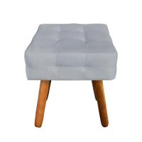 Puff Elisa Suede Cinza Castanho - 3