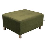 Puff Quadrado Com Pés Com Alumínio Chumbo - 1