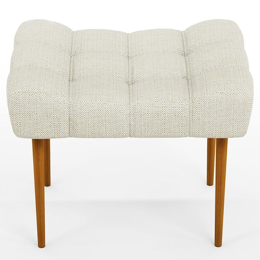 Puff Para Sala De Estar Requinte L02 Linho Champagne - 6