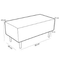 Puff Cléo W01 Pés Palito 90 Cm Courissímo Whisky - 7