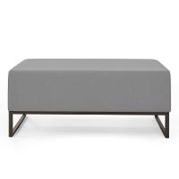 Puff Cléo W01 Base De Ferro 90 Cm Suede Cinza - 11