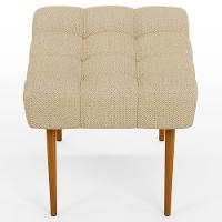 Puff Para Sala De Estar Requinte L02 Linho Bege Escuro - 2