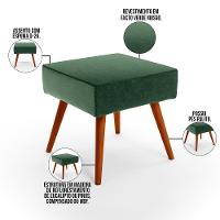 Puff Banqueta Decorativa Com Pés Palito Facto Verde Musgo - 3