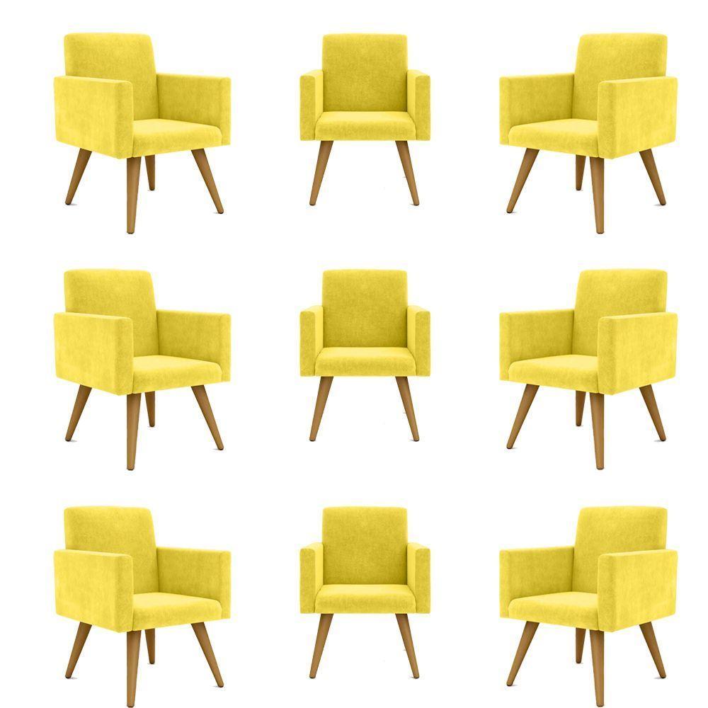 Kit 09 Poltronas Sala, Quarto, Escritorio amarelo - 2