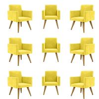 Kit 09 Poltronas Sala, Quarto, Escritorio amarelo - 2
