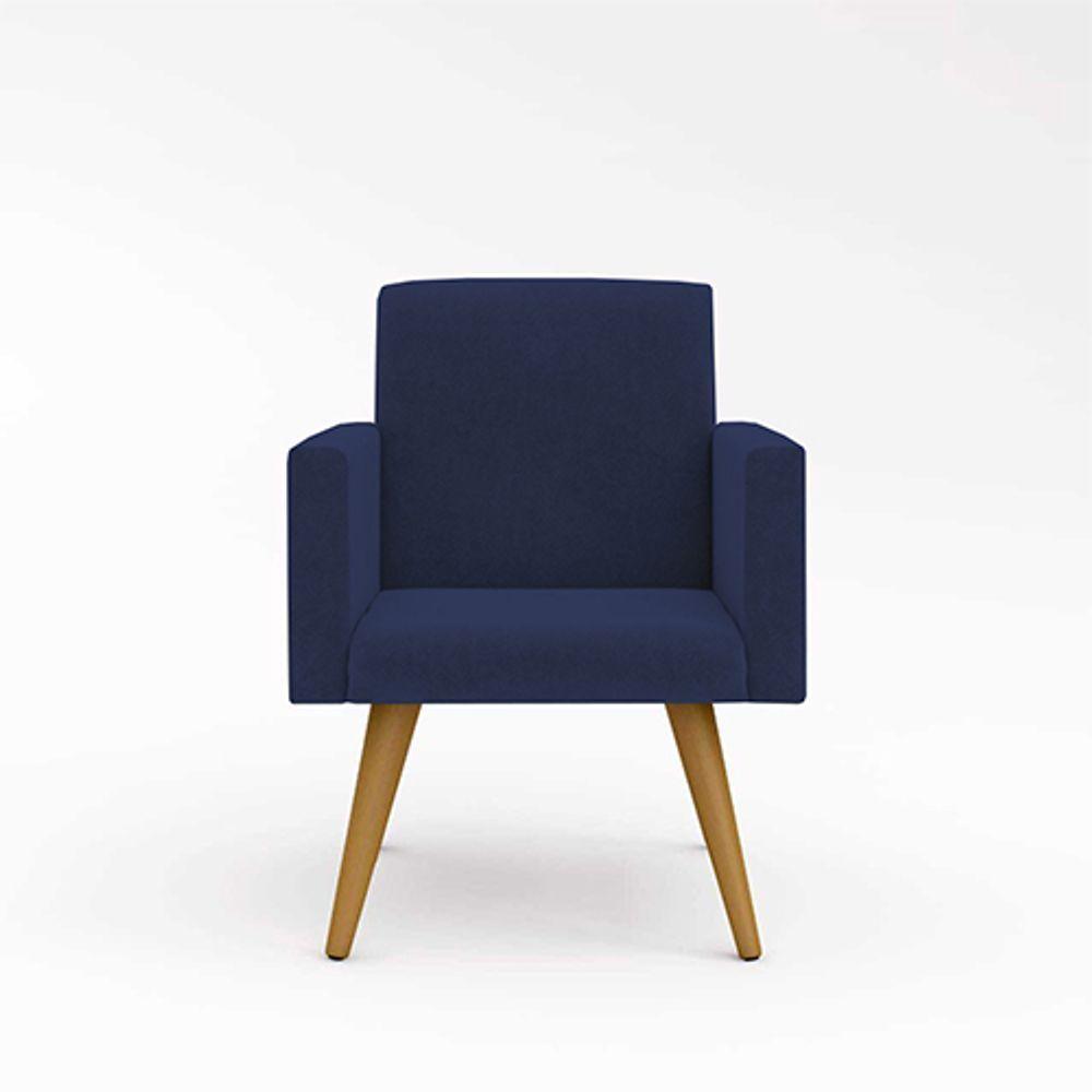 Kit 8 Cadeiras Poltronas Escritório Recepção azul-marinho - 4