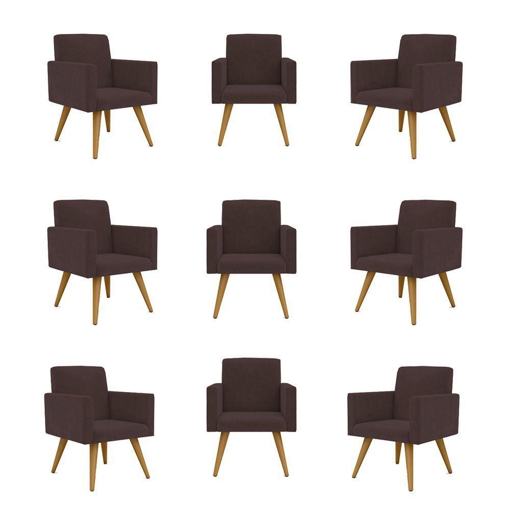 Kit 09 Poltronas Sala, Quarto, Escritorio marrom - 1