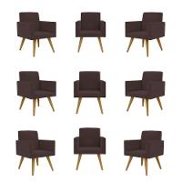 Kit 09 Poltronas Sala, Quarto, Escritorio marrom - 1