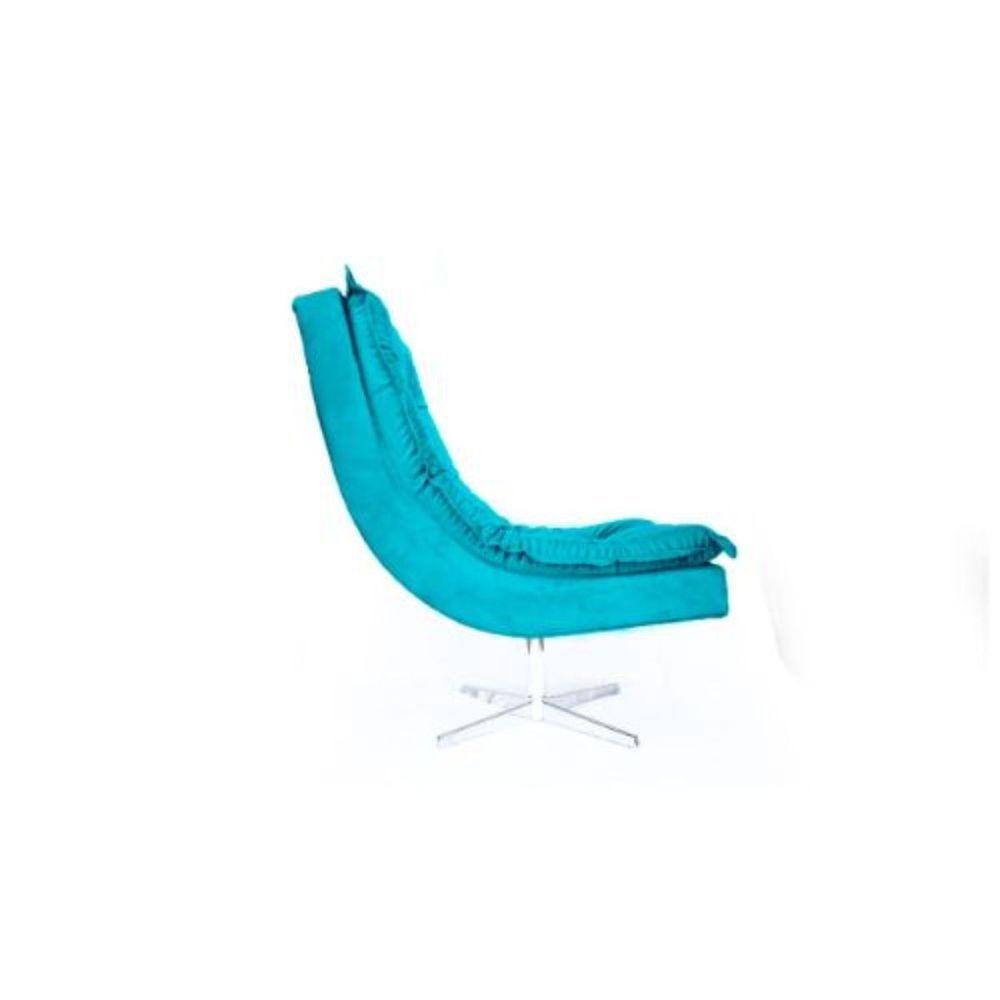 Poltrona Decorativa Nilla Chaise Tecido Liso - 6