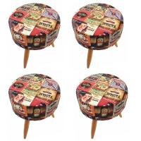 Combo 4 Puffs Redondo Pé Palito Cerveja - 1