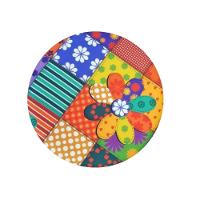 Combo 2 Puffs Redondo Pé Palito Patchwork - 3