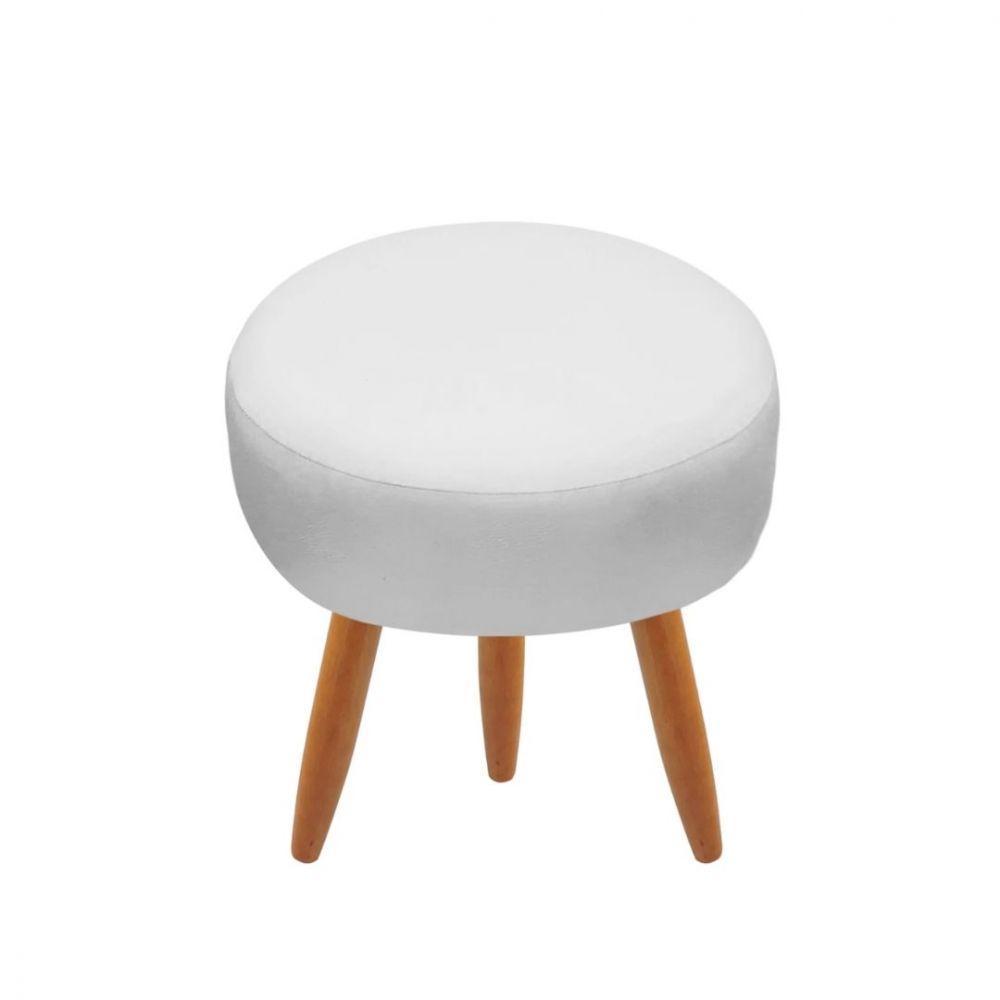 Combo 4 Puffs Redondo Pé Palito Branco - 2