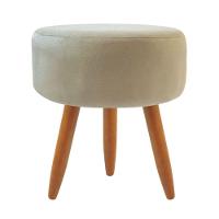 Combo 5 Puffs Redondo Pé Palito Bege - 1