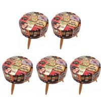 Combo 5 Puffs Redondo Pé Palito Cerveja - 1