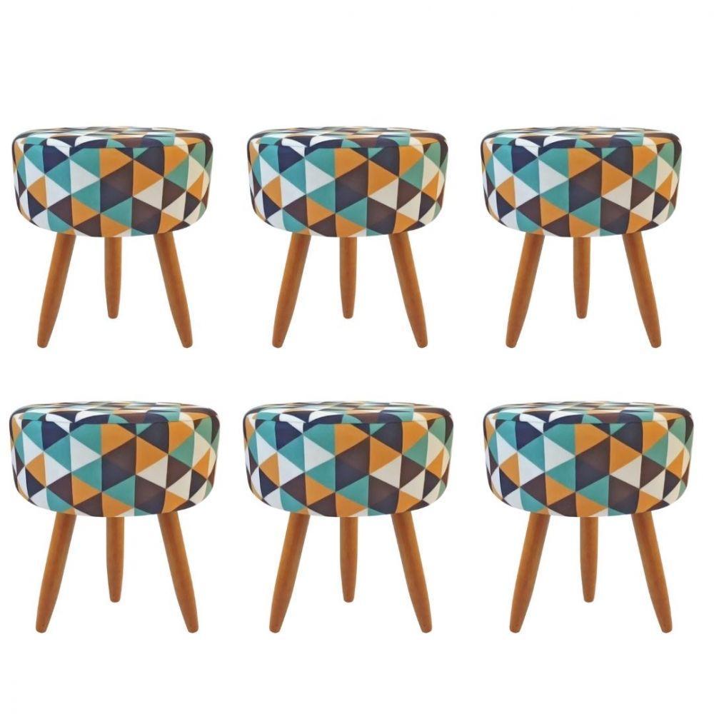 Combo 6 Puffs Redondo Pé Palito Verde - 1