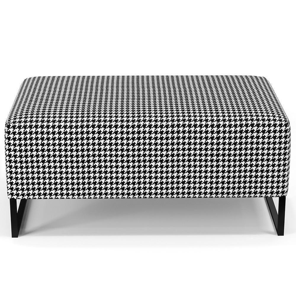 Kit 02 Puffs Cléo W01 Base Ferro 90 Cm Suede Pied Poule - 4