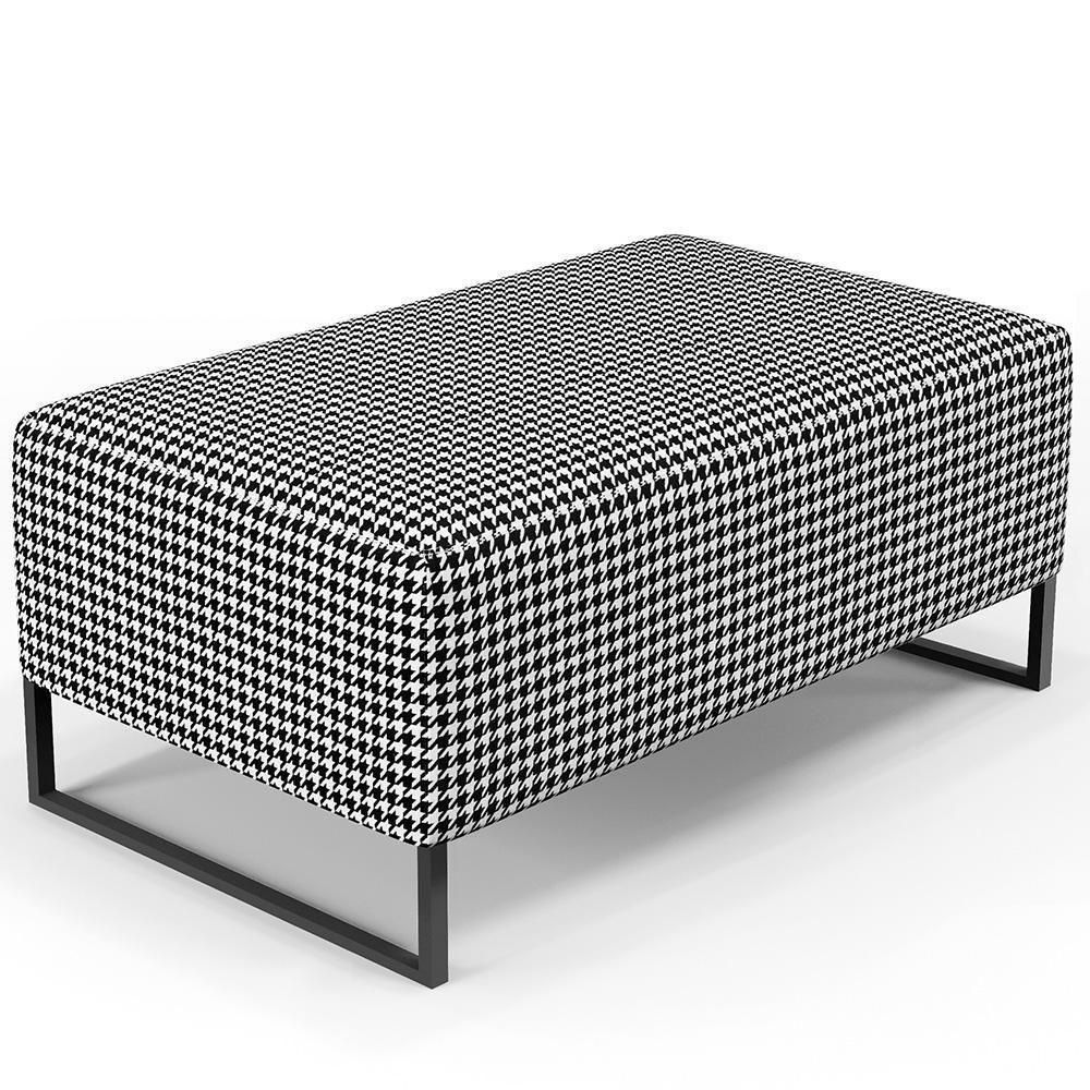 Kit 02 Puffs Cléo W01 Base Ferro 90 Cm Suede Pied Poule - 7