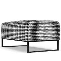 Kit 02 Puffs Cléo W01 Base Ferro 90 Cm Suede Pied Poule - 3