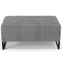 Kit 02 Puffs Cléo W01 Base Ferro 90 Cm Suede Pied Poule