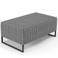 Kit 02 Puffs Cléo W01 Base Ferro 90 Cm Suede Pied Poule - 7