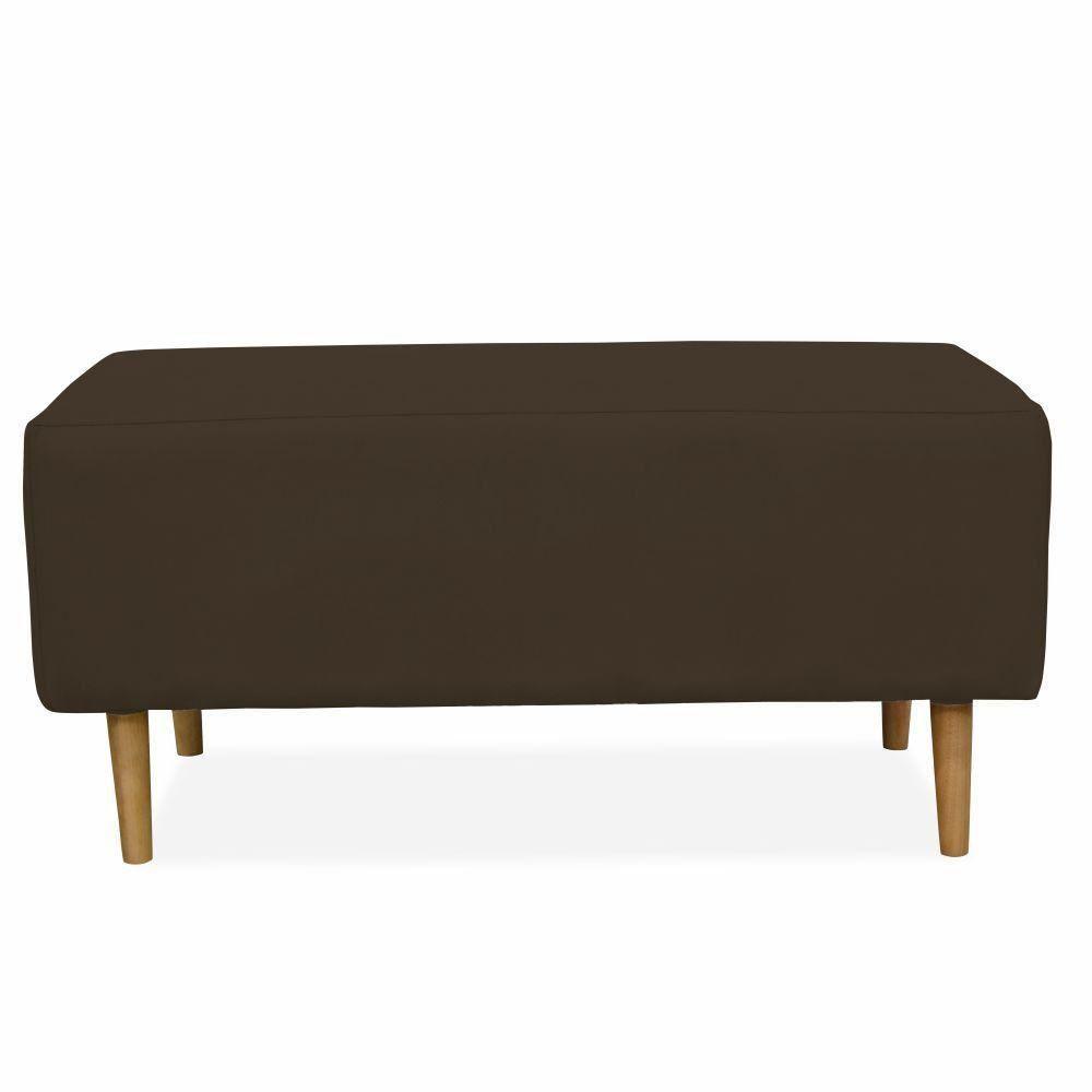 Kit 02 Puffs Cléo W01 Pés Palito 90 Cm Suede Marrom - 3