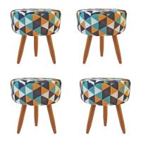 Combo 4 Puffs Redondo Pé Palito Verde - 1