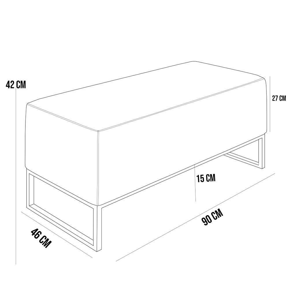 Kit 02 Puffs Cléo W01 Base Ferro 90 Cm Couríssimo Whisky - 5