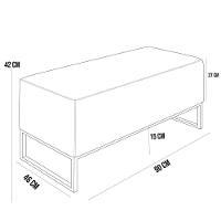 Kit 02 Puffs Cléo W01 Base Ferro 90 Cm Couríssimo Whisky - 5