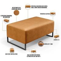 Kit 02 Puffs Cléo W01 Base Ferro 90 Cm Couríssimo Whisky - 6