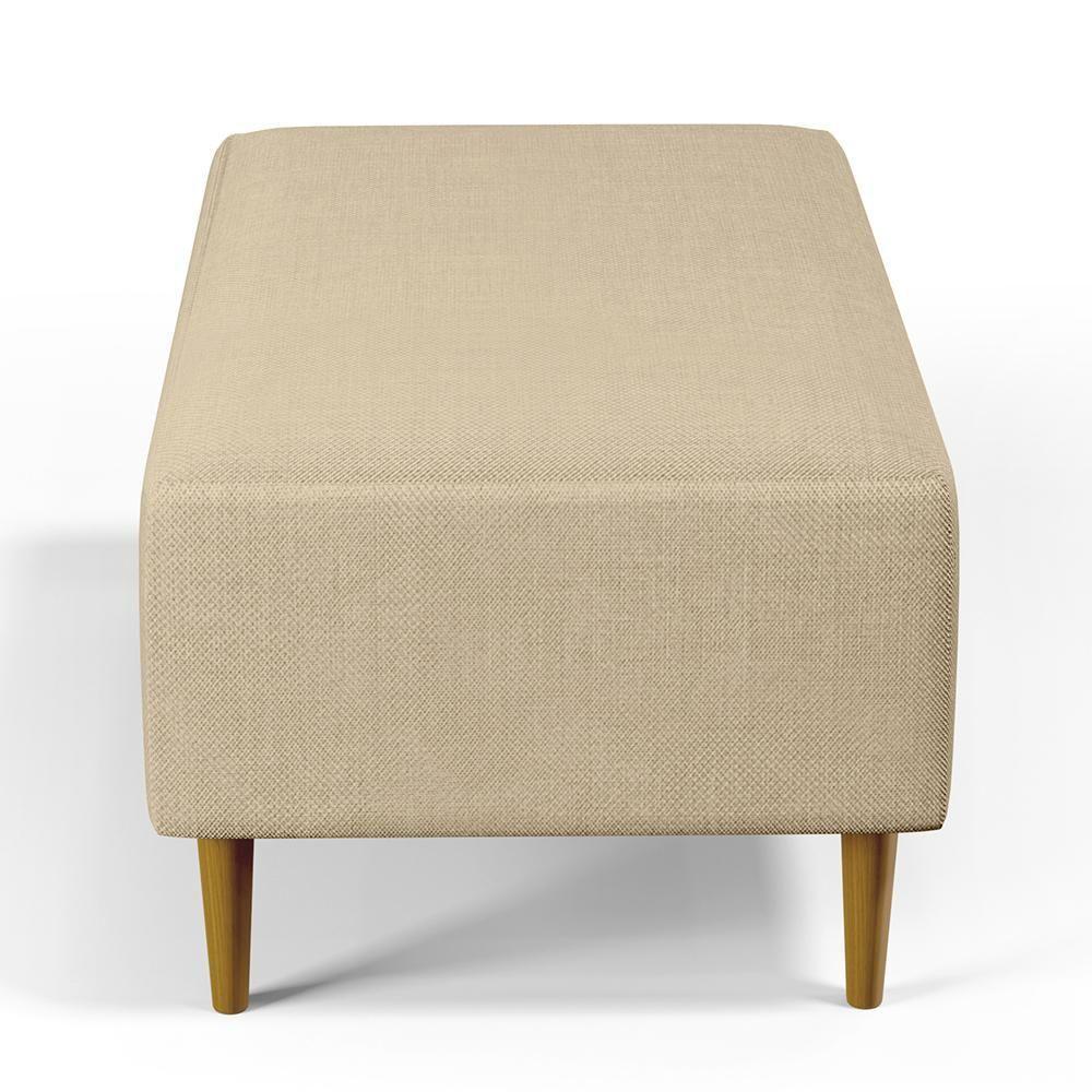 Kit 02 Puffs Cléo W01 Pés Palito 90 Cm Linho Bege Escuro - 2