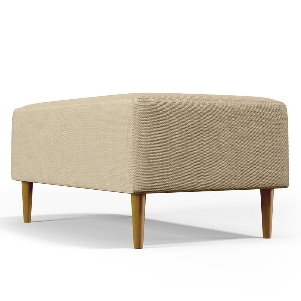 Kit 02 Puffs Cléo W01 Pés Palito 90 Cm Linho Bege Escuro - 3