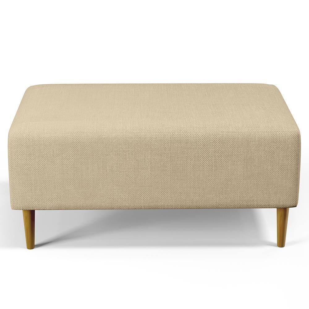 Kit 02 Puffs Cléo W01 Pés Palito 90 Cm Linho Bege Escuro - 4