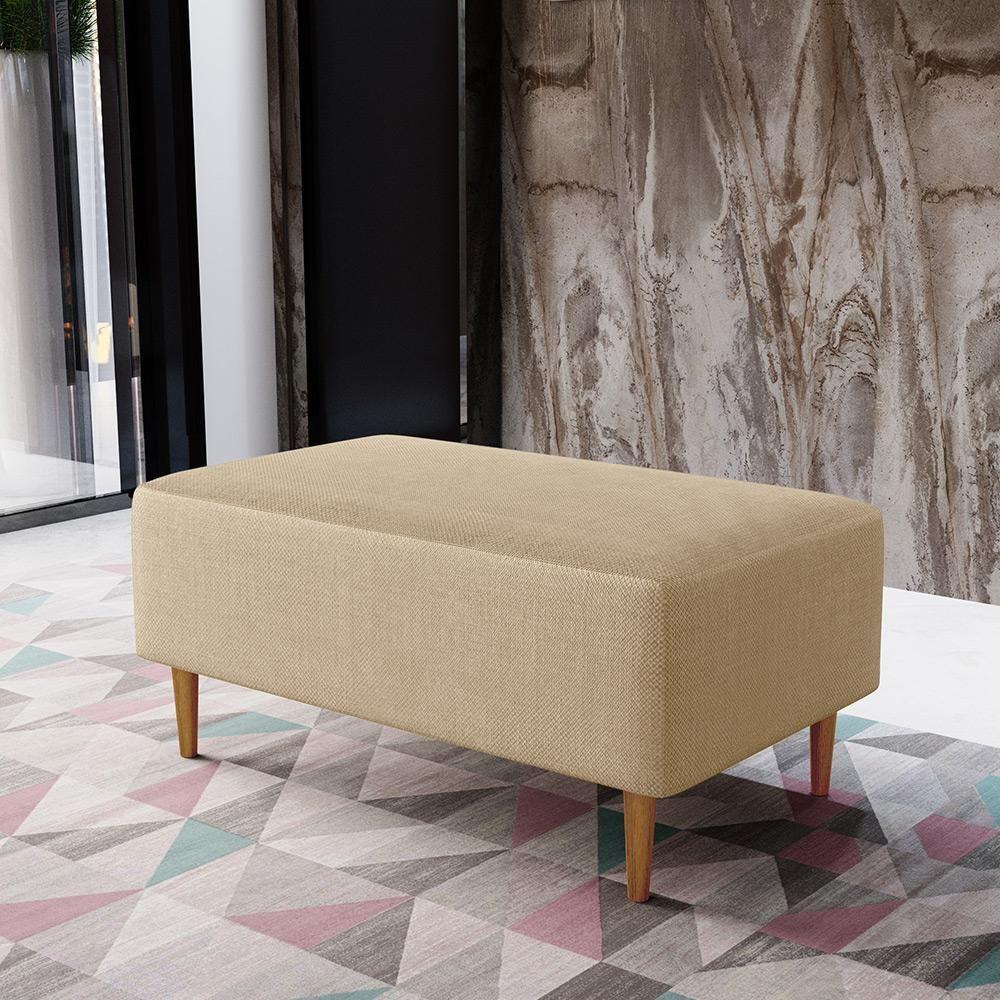 Kit 02 Puffs Cléo W01 Pés Palito 90 Cm Linho Bege Escuro - 8