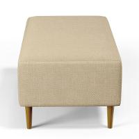 Kit 02 Puffs Cléo W01 Pés Palito 90 Cm Linho Bege Escuro - 2