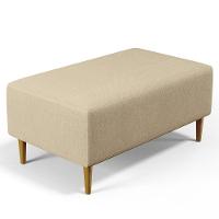 Kit 02 Puffs Cléo W01 Pés Palito 90 Cm Linho Bege Escuro - 7