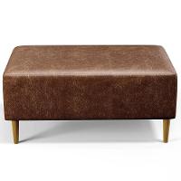 Kit 02 Puffs Cléo W01 Pés Palito 90 Cm Couríssimo Marrom