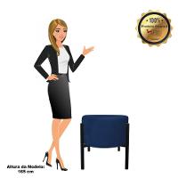 Kit 02 Puffs Iron Suede Base Preto Palito Drossi -azul - 7