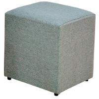 Kit 02 Puffs Quadrado L02 Sala De Estar Linho Cinza Escuro - 2