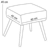 Kit 02 Puffs Banqueta Com Pés Palito Linho Chumbo - 5