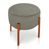 Kit 4 Puffs Iron Suede Marrom Rato Base Cobre - 3