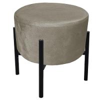 Kit 04 Puffs Iron Suede Marrom Rato Base Palito D´rossi - 2